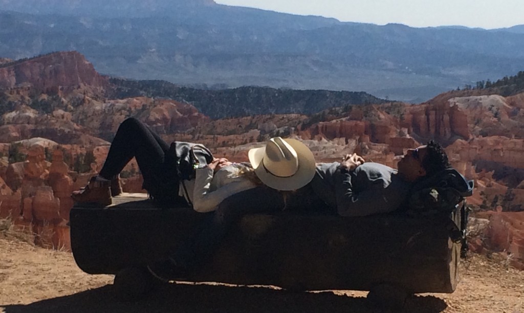 Bryce Canyon National Park - Didn't know these people, but they sure looked comfortable resting by the side of the trail!