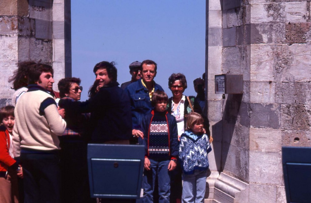 Our family atop the Leaning Tower of Pisa - April, 1979